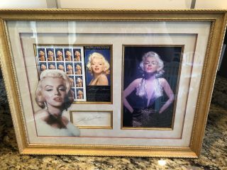 Stunning Marilyn Monroe Cut Vintage Autograph Professional Framed Uv Protection