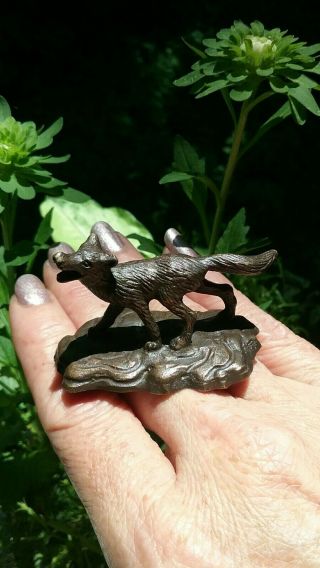 Bronze Fox 1.  75 " W 1.  5 " H 2.  55 " L