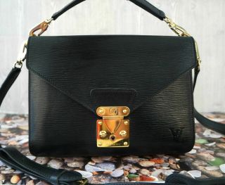 Louis Vuitton Vintage Epi Sac Biface Authentic 2 Way Satchel Shoulder Bag