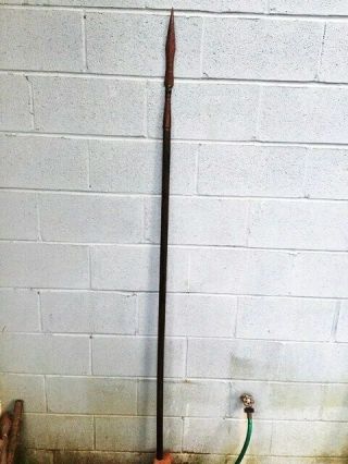 Antique Long Oriental Spear Lance Samurai Halberd N sword katana Yari 2