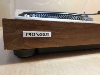 RARE VINTAGE PIONEER PL - 530 TURNTABLE RECORD PLAYER WITH DUST COVER (( 10