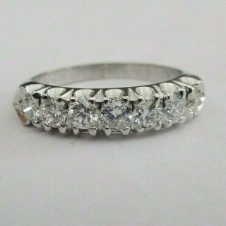 Vintage Platinum Diamond Wedding Band Ring Dia=0.  75 Carat D - Vs1 Value=$5,  250