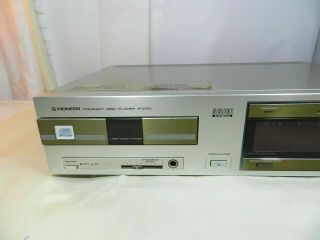 Pioneer P - D70 Stereo Compact Disc Player CD Silver Digital Audio 1984 Vintage 2