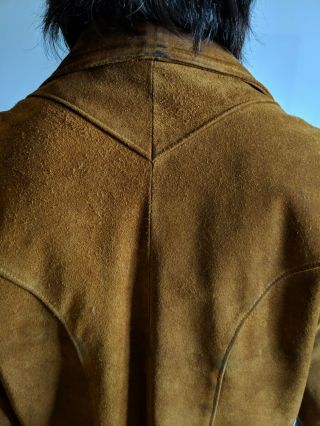 Small 48 Vintage Brown suede Jacket saint Laurent Paris inspiration Hedi Slimane 4