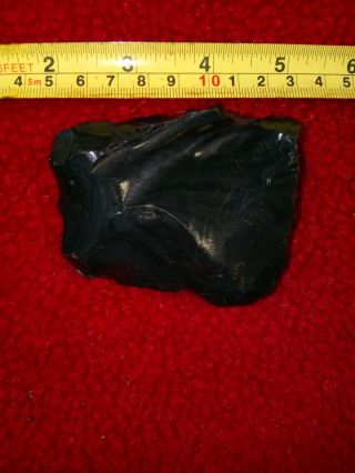 Large Obsidian Hand Axe Stone Tool,  Native American Paleo Artifacts Oregon
