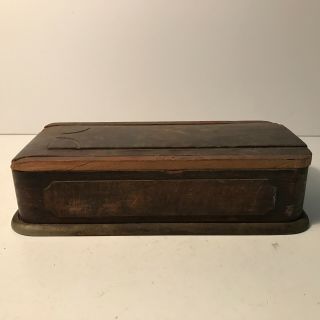 Antique Wood Box Sliding Lid For Adjustable Wood Drill Bit