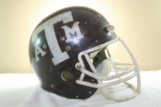 Texas A&m Bill Kelley Clear Shell Vtg Game Worn Football Helmet 1982 7 5/8