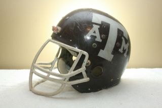 TEXAS A&M Bill Kelley Clear Shell Vtg Game Worn Football Helmet 1982 7 5/8 3