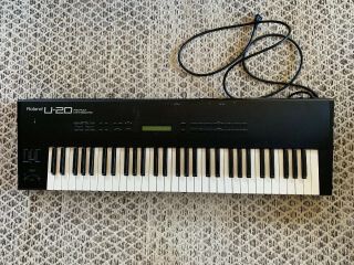 Euc Vintage Roland U - 20 Rs - Pcm Black Electronic Keyboard Synthesizer