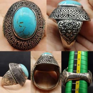 Wonderful Old Persian Turquoise Stone Lovely Ring 47