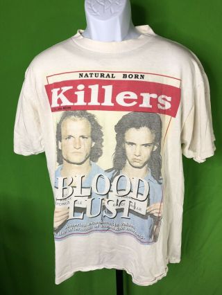 Vintage Natural Born Killers Shirt Xl 1994 Oliver Stone Nin Ratm Prom