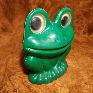 Vintage Rare Russian Plastic Toy - Anuran Hoptoad Toad - 4.  7 In - Ussr Doll