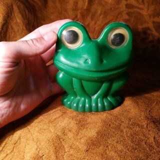 Vintage Rare Russian plastic toy - Anuran Hoptoad Toad - 4.  7 in - USSR Doll 2