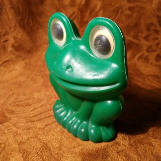 Vintage Rare Russian plastic toy - Anuran Hoptoad Toad - 4.  7 in - USSR Doll 5