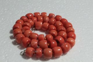 Pretty 100 Natural Organic Untreated Undyed Huge Salmon Coral Necklace Beads.