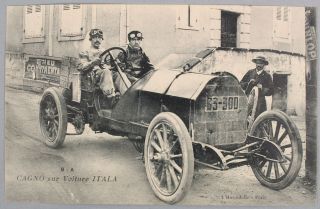 4 RARE Antique Paris 1905 Grand Prix Automobile Racecar Photograph Postcards 2