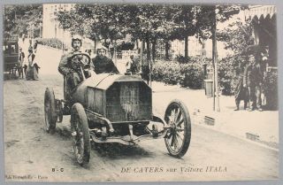 4 RARE Antique Paris 1905 Grand Prix Automobile Racecar Photograph Postcards 3