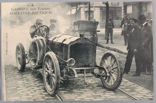 4 RARE Antique Paris 1905 Grand Prix Automobile Racecar Photograph Postcards 5