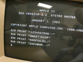 Vintage Apple II,  Computer A2S1048 w/ Disk Drive,  Microsoft RAM card 12
