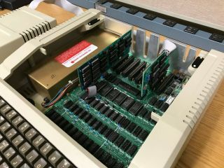 Vintage Apple II,  Computer A2S1048 w/ Disk Drive,  Microsoft RAM card 4