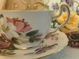 VTG ADDERLEY TEA CUP AND SAUCER GOLD FRETTING 2