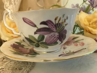 VTG ADDERLEY TEA CUP AND SAUCER GOLD FRETTING 3