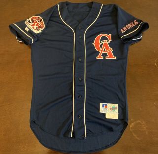 Rare Vintage 1995 Russell Athletic Mlb California Angels Marquis Riley Jersey