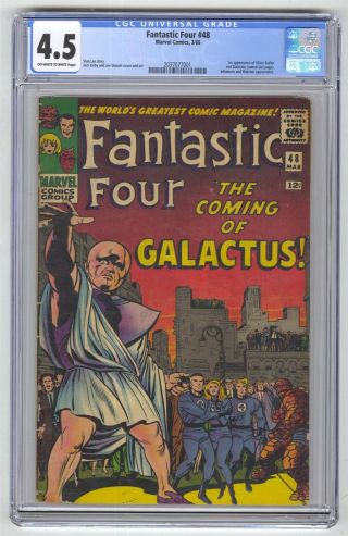 Fantastic Four 48 Cgc 4.  5 Vintage Marvel Comic Key 1st Silver Surfer & Galactus