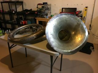Antique York sousaphone - a bit tarnished,  valves are frozen,  but a beauty. 6