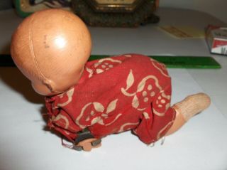 Vintage Wind Up Crawling Baby Doll,  5 1/2 Long By 2 1/2 - - To US 3