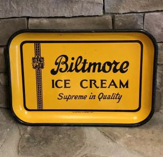 Vintage Biltmore Dairy Ice Cream Tray Supreme In Quality Bf 15”x 10 1/2”