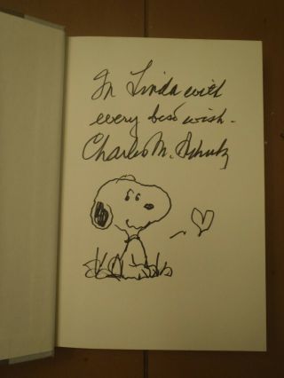 1989 Good Grief 1st Edtion Signed By Charles M.  Schulz W/ Snoopy Drawing,  Rare