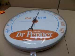 Vintage Dr Pepper Advertising Sign Thermometer Pam Clock Hot Cold soda fountain 5