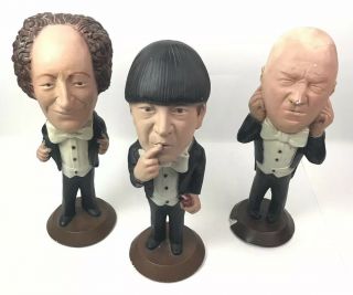 Vtg 80s 3 Stooges Esco Norman Mauer Chalkware Statues Larry Curly Moe 18” Tall