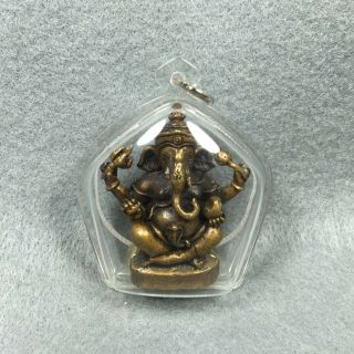 Ancient Ganesh God Statue Hindu Ganesha Antique Thai Amulet Buddha Pendant Lucky
