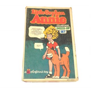 Vintage Little Orphan Annie Comic Character Colorforms Dress Up Play Set Toy