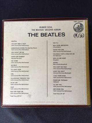 Rubber Soul The Beatles Rare Vintage Reel To Reel Tape 2
