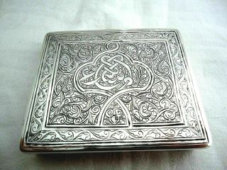 Antique Persian,  Indian Solid Silver Cigarette Case/snuff /tobacco Box