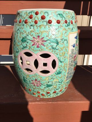 11” Tall CHINESE PORCELAIN LANTERN From Unknown Time Period.  Few Chips In It 3