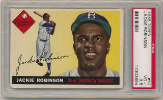 Jackie Robinson 1955 Topps 50 Graded Psa 3.  5 Vg,  Brooklyn Dodgers Hof Vintage