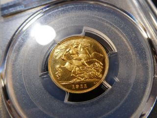 R191 Great Britain 1911 GOLD 1/2 Sovereign S - 4006 PCGS PROOF - 64 RARE PROOF 3