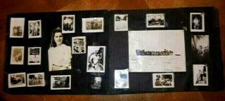 Wwii B&w Photo Scrapbook From Gi Pearl Harbor Lst 1411 End Of War More
