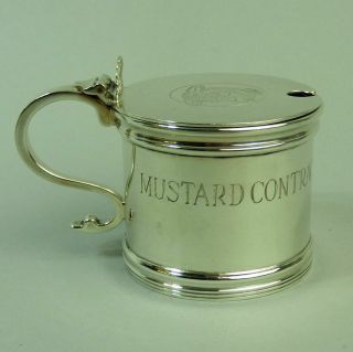 Colmans Mustard Centenary Fine Sterling Silver Mustard Pot London 1977 - 136 G