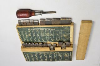 Vintage Stanley No.  45 Combination Plane - Fine,  Script Logo,  Type 12 4