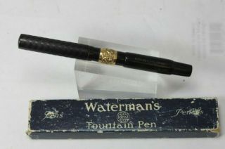 Vintage Waterman Bchr 14 Sf Sleeve Filler Fountain Pen Gold Band 4 Flex Nib