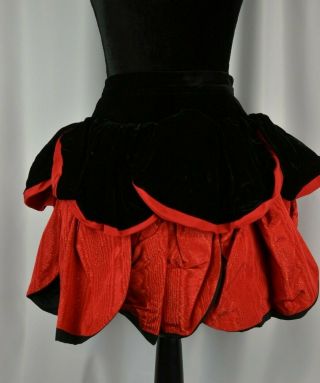 Yves Saint Laurent Vintage Skirt Size 38 Silk Black Sparkly Ruffle Trim Boho