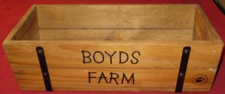Vintage Boyds Farm Wooden Box Planter 12 " X 5 1/2 " X 4 "