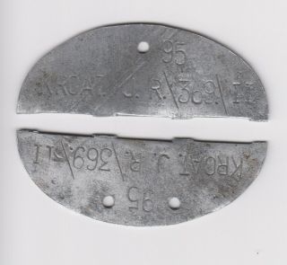 German Dog Tag (erkennungsmarke) For The 369th Croatian Volunteers Very Rare