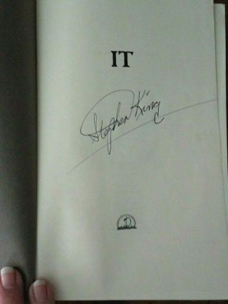 Stephen King IT Signed 1st printing ist edition Rare 2