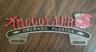 Vintage Military McCoy Airforce Base Orlando FL License Plate Topper 2